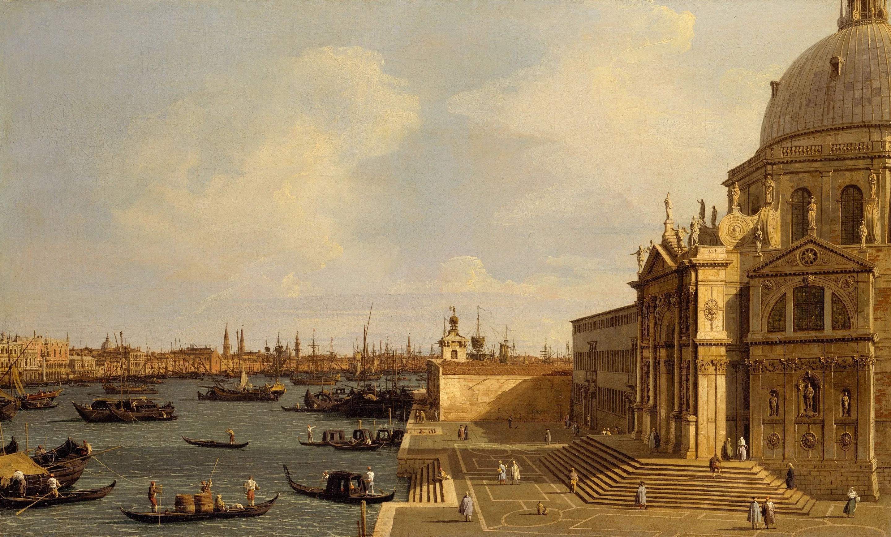 Antonio Canaletto — Venecia: Santa Maria della Salute (1768), óleo sobre lienzo
