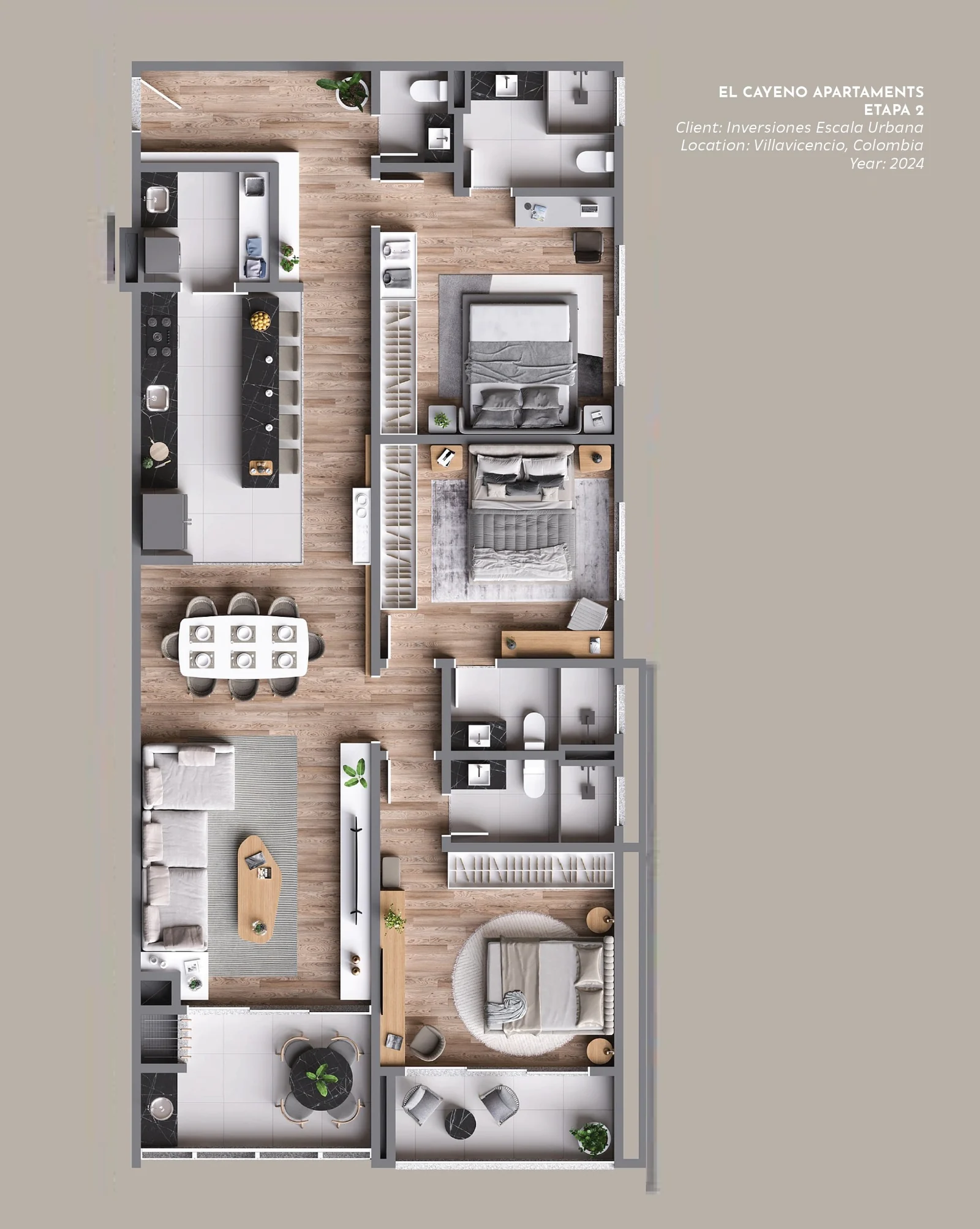 3·6 — Planta de torre en detalle